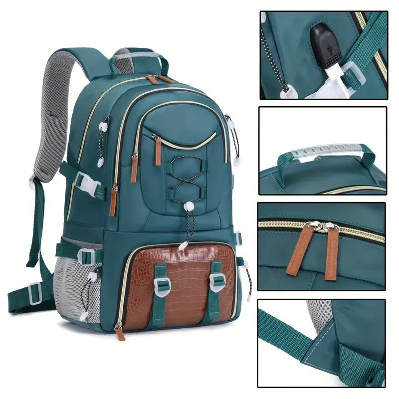 New hiking mountaineering bag, large capacity, outdoor sports, travel bag, backpack, rock climbing, breathable wear-resistant, shoulder bag.