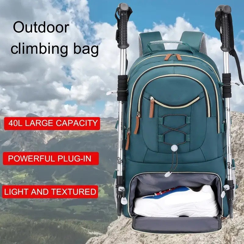 New hiking mountaineering bag, large capacity, outdoor sports, travel bag, backpack, rock climbing, breathable wear-resistant, shoulder bag.