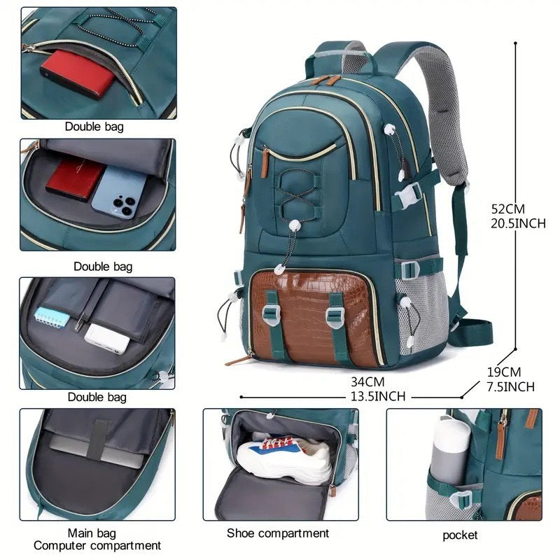 New hiking mountaineering bag, large capacity, outdoor sports, travel bag, backpack, rock climbing, breathable wear-resistant, shoulder bag.