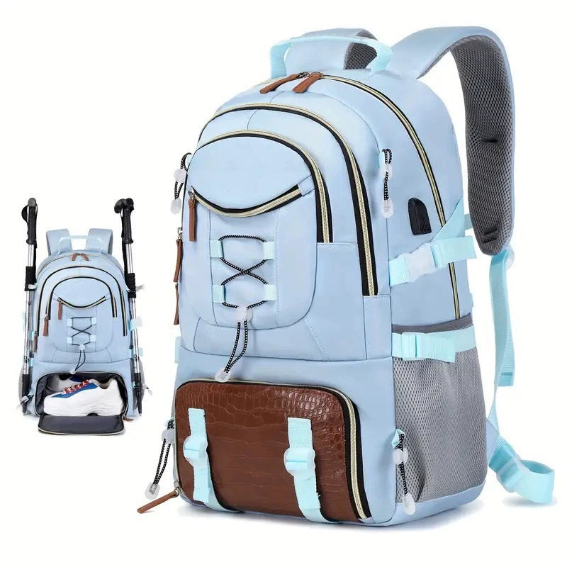 New hiking mountaineering bag, large capacity, outdoor sports, travel bag, backpack, rock climbing, breathable wear-resistant, shoulder bag.